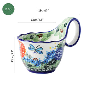 ALMA hand-painted butterflies and flowers enhance your table with color