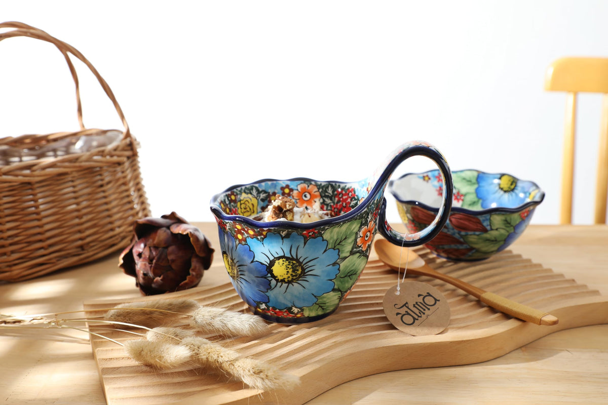 ALMA handpainted bowl ideal for serving fruit, snacks, or ice cream