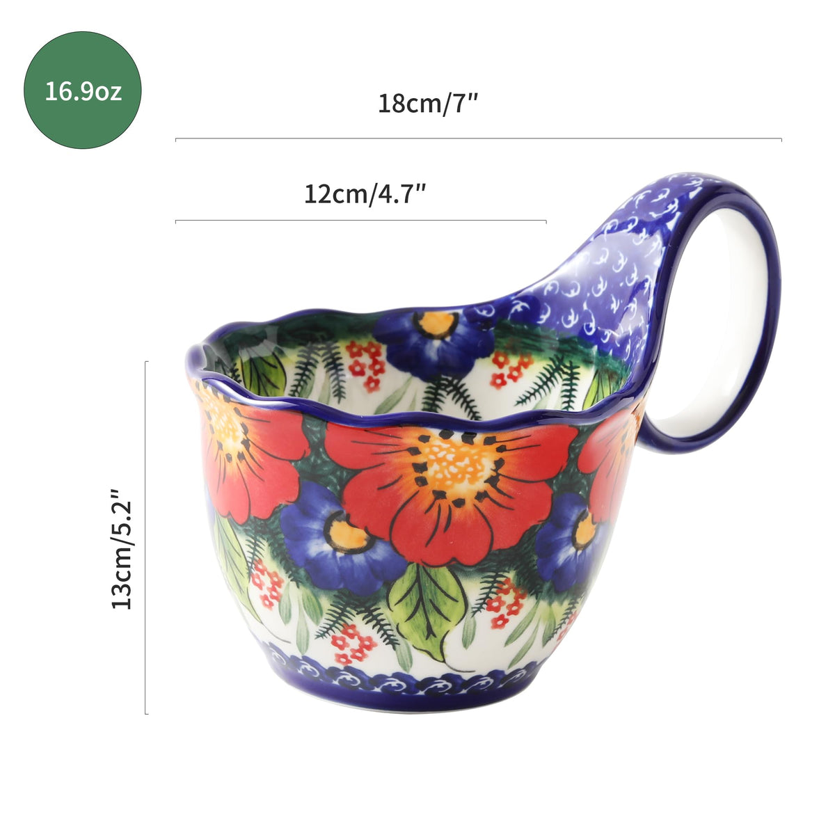 ALMA jungle floral theme soup bowl adds vibrant kitchen flair.