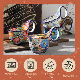 ALMA Wildflower Waltz decorative ceramic bowl doubles as centerpiece