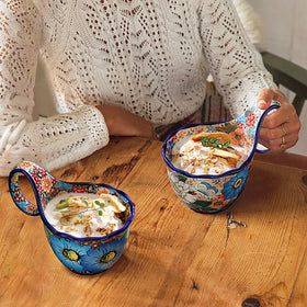 ALMA Wildflower Waltz microwavable ceramic bowl for quick meals