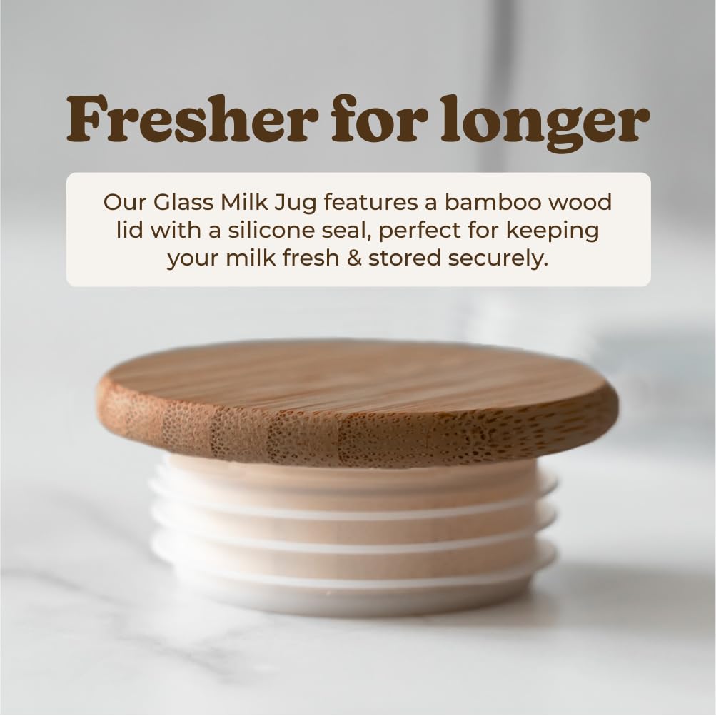 Almond Cow outdoor-friendly bottle with groove grip for easy carrying.
