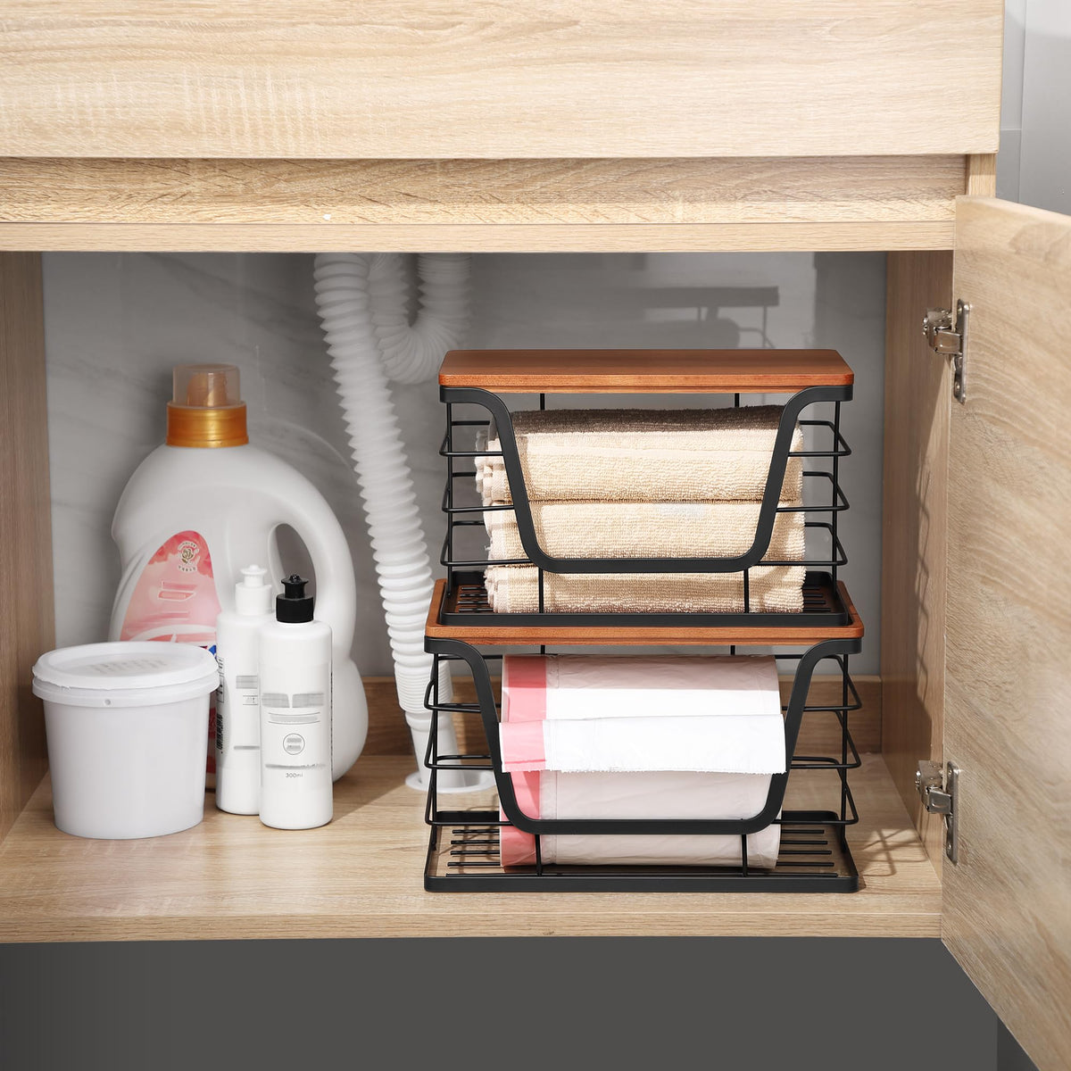 ALOCEO kitchen pantry organization with two sizes included