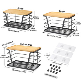 ALOCEO package includes adhesive backings and non slip pads for flexible placement