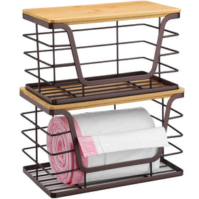 ALOCEO two-size baskets under sink ready for bags and odds ends