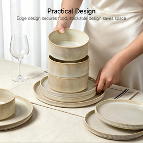 ALOFMO minimalist beige tableware fits modern decor