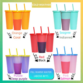 Alohastarttg 5-pack with lids and straws supports on-the-go sipping and spill prevention.