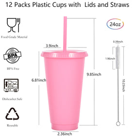 Alohastarttg 24oz tumbler showcases BPA-free plastic for cold beverages.