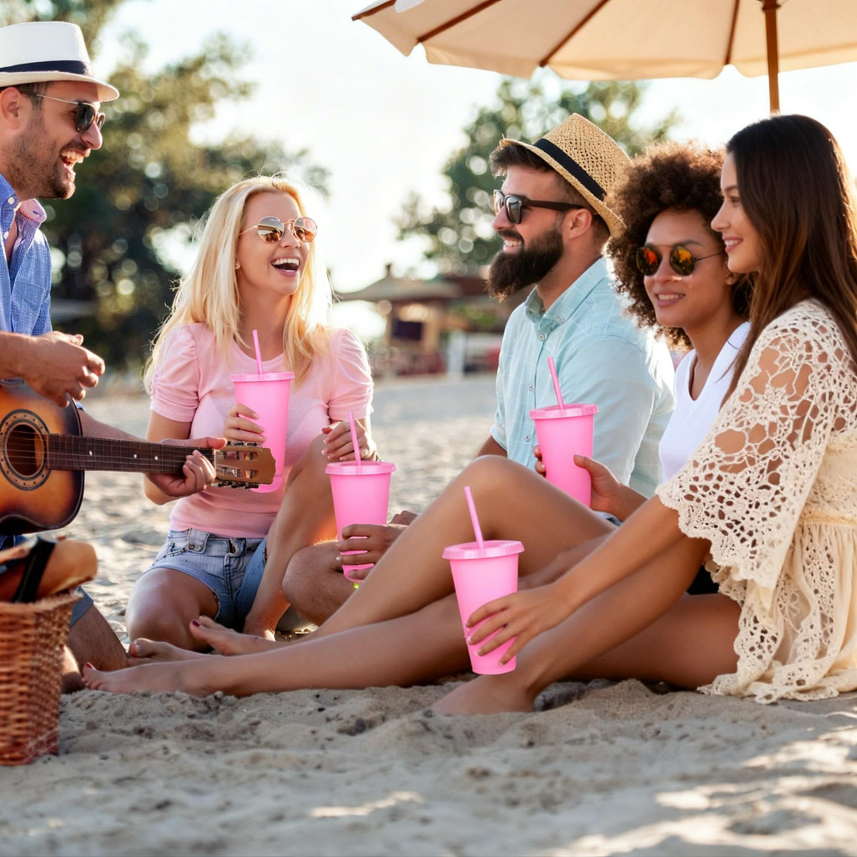 Alohasttg reusable cups for iced coffee and cold drinks.