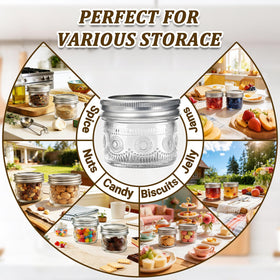 Alotpower compact glass jar helps organize kitchen shelves