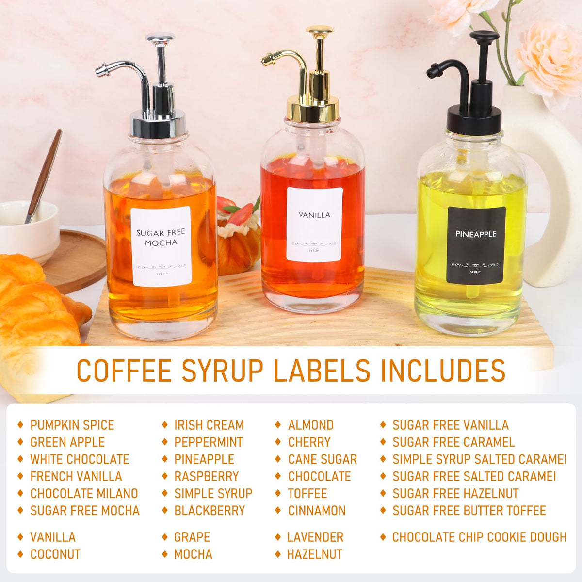 Alotpower two-bottle set for versatile syrup storage