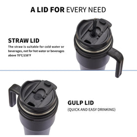 ALOUFEA 2 in 1 lid offers sip and straw options for versatile sipping