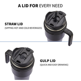 ALOUFEA double-wall vacuum insulation preserves hot or cold drinks longer.