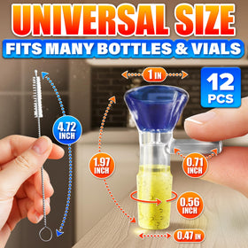 ALPENKOK glass funnel with colorful tops set helps identify contents quickly.