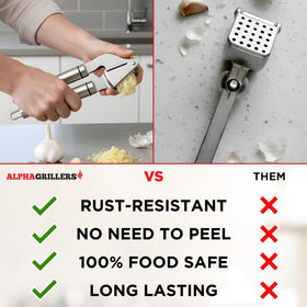 Alpha Grillers cleaning brush included for easy residue removal.