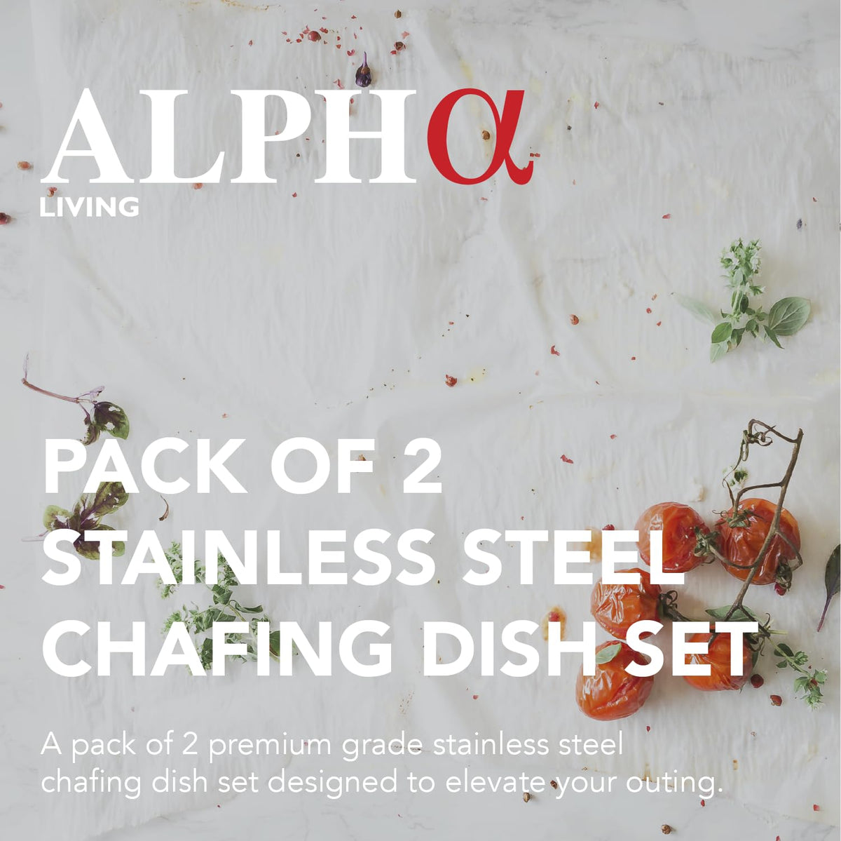 ALPHA LIVING 70012-gray chafing dish frame supports sturdy setup for hot meals.