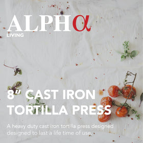 ALPHA LIVING cast iron empanada maker shapes dough pockets