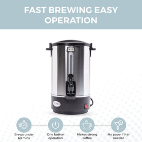 ALPHA LIVING fast-heating system quickly brews and keeps beverages hot