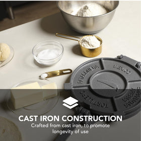 ALPHA LIVING heavy-duty cast iron press built to last through daily use