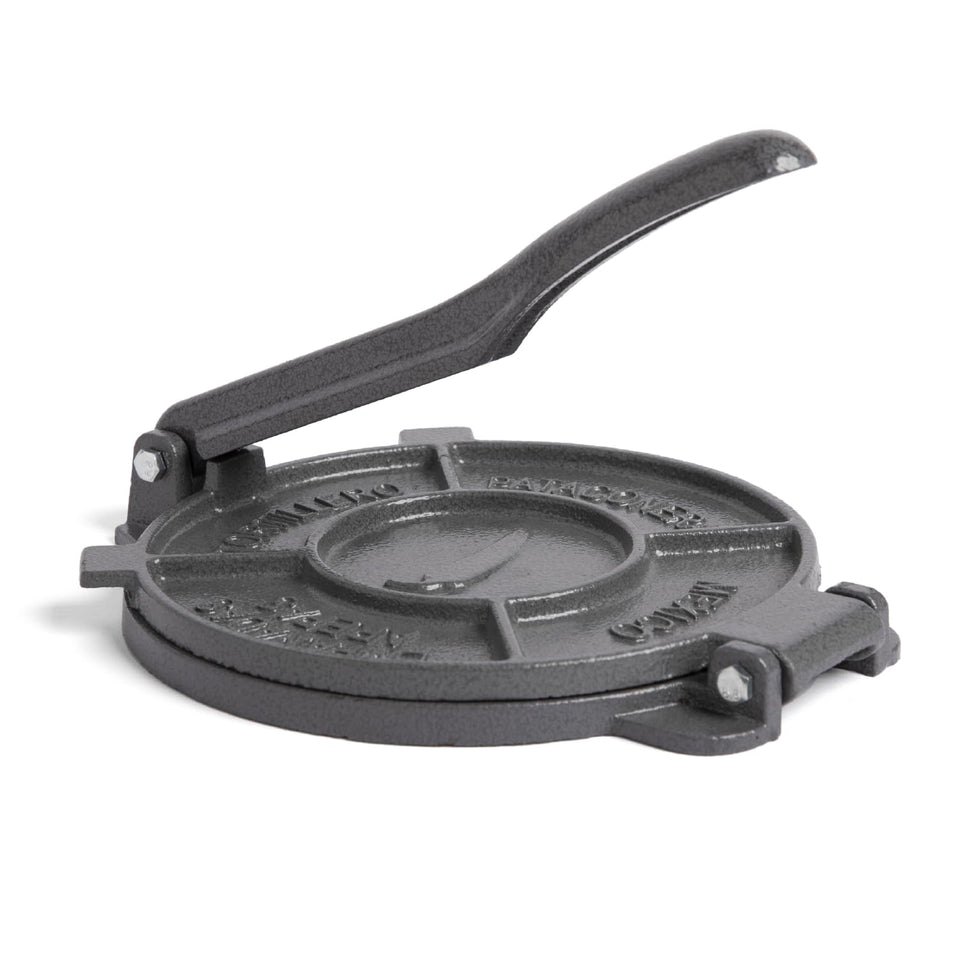 ALPHA LIVING 8-inch tortilla press in cast iron for quick homemade tortillas