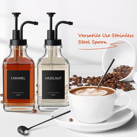 ALPIRIRAL measuring spoons help pour syrups accurately.