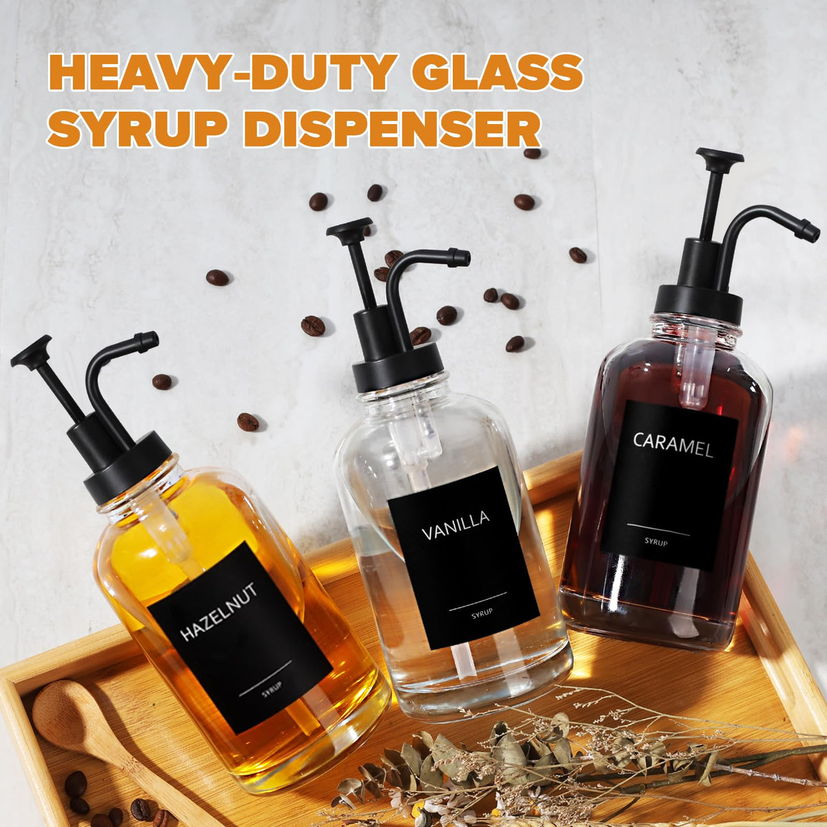ALPIRIRAL thick-bottom glass dispenser improves stability during serving.