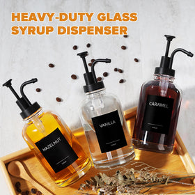 ALPIRIRAL thick-bottom glass dispenser improves stability during serving.