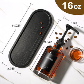 Thickened glass syrup bottle from ALPIRIRAL for daily cafe use.