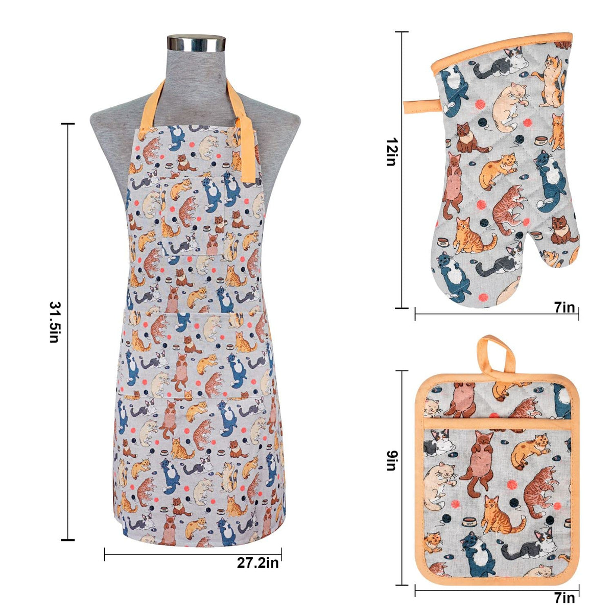 Alselo chef apron adjustable neck for a comfortable, customizable fit.