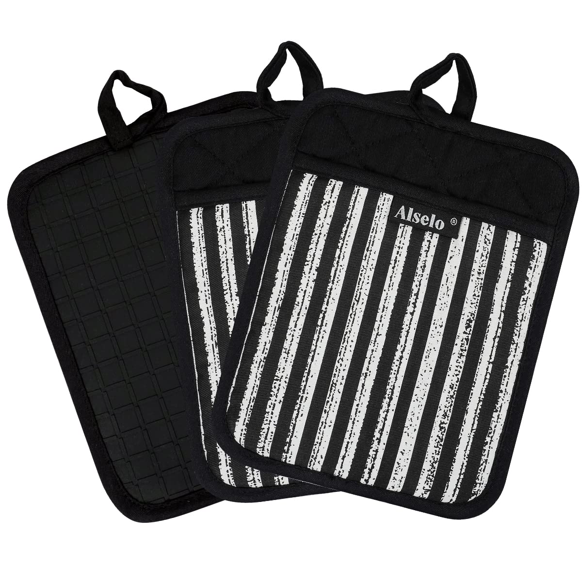 Alselo durable hot pad trivet protects countertops during transfers.