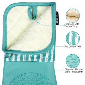 Alselo extra long 15 inch mitt protects hands and forearms while cooking