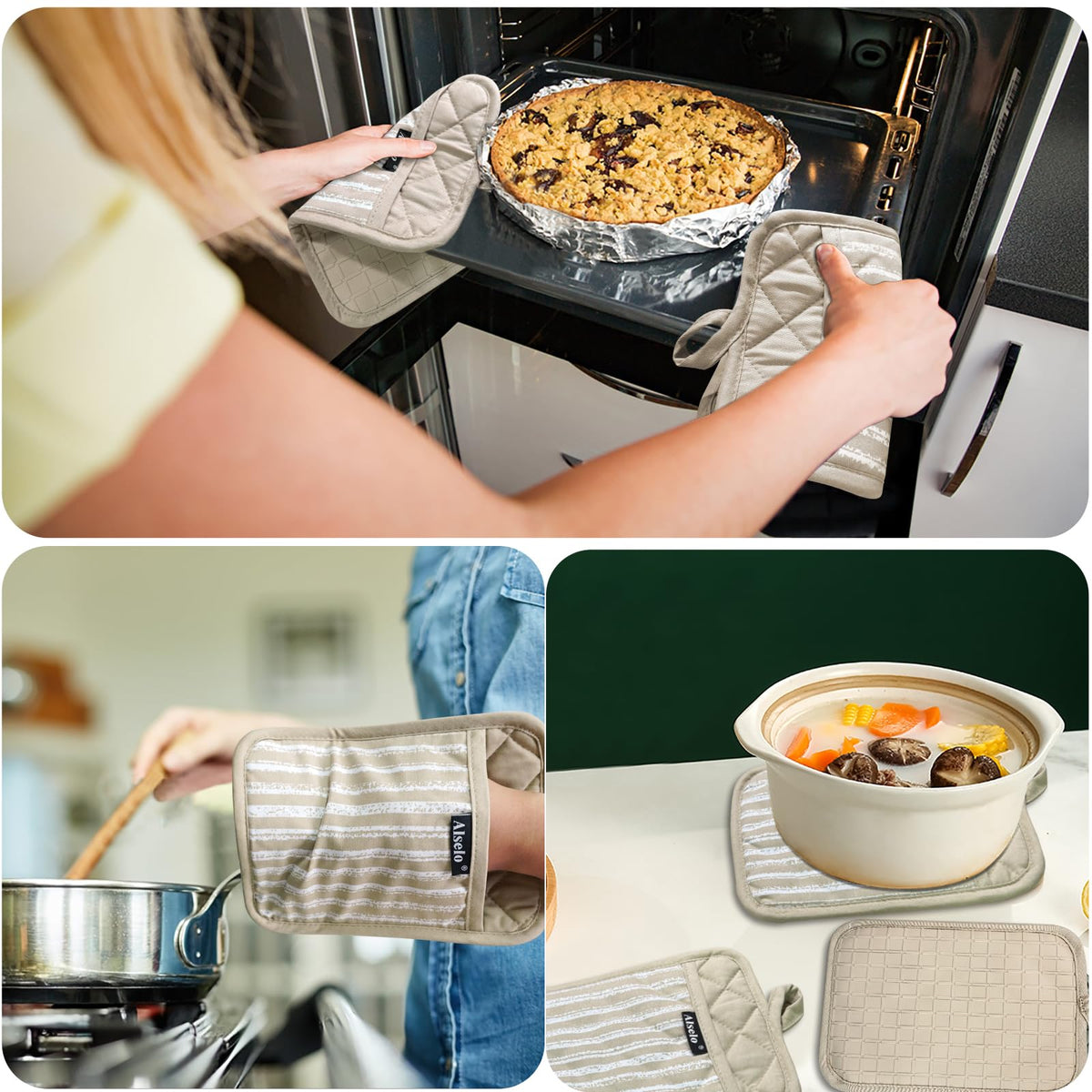Heat resistance up to 932°F for safe handling during cooking.
