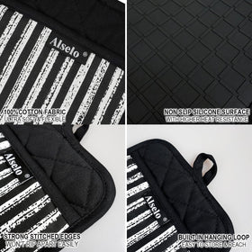 Alselo non-slip grip texture helps handle pots and pans securely.