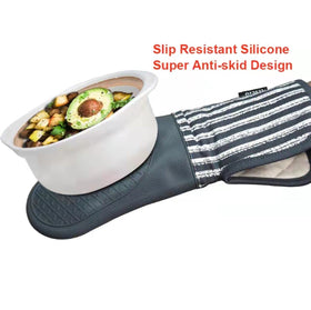 Alselo 15-inch design guards hands and forearms during oven tasks.