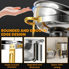 ALSO GO chafing dish lids and trays set enables fast, organized buffet service