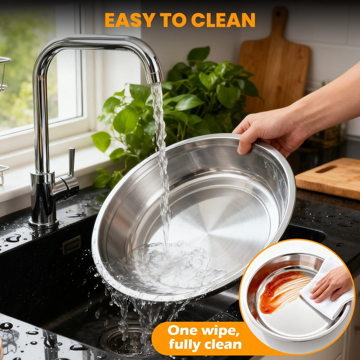 Also Go round chafing dish clear lid for easy monitoring.