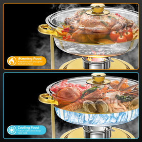 Also Go chafing dish water pan and stand assembly keeps food warm safely.