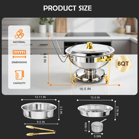 ALSO GO gold-accented chafing dishes elevate table presentation for events