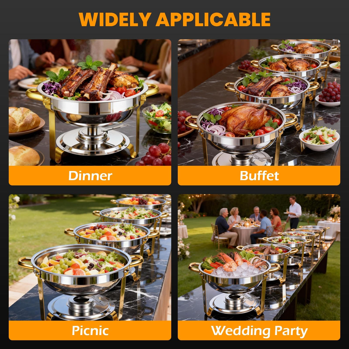 ALSO GO indoor-outdoor catering use for versatile buffets