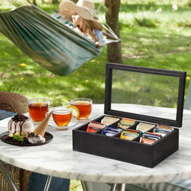 Alsonerbay tea box with 8 compartments organized for easy access