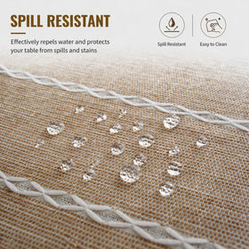 Alsoo tablecloth 55x75 inches fits 4-6 seat tables with a clean drape.
