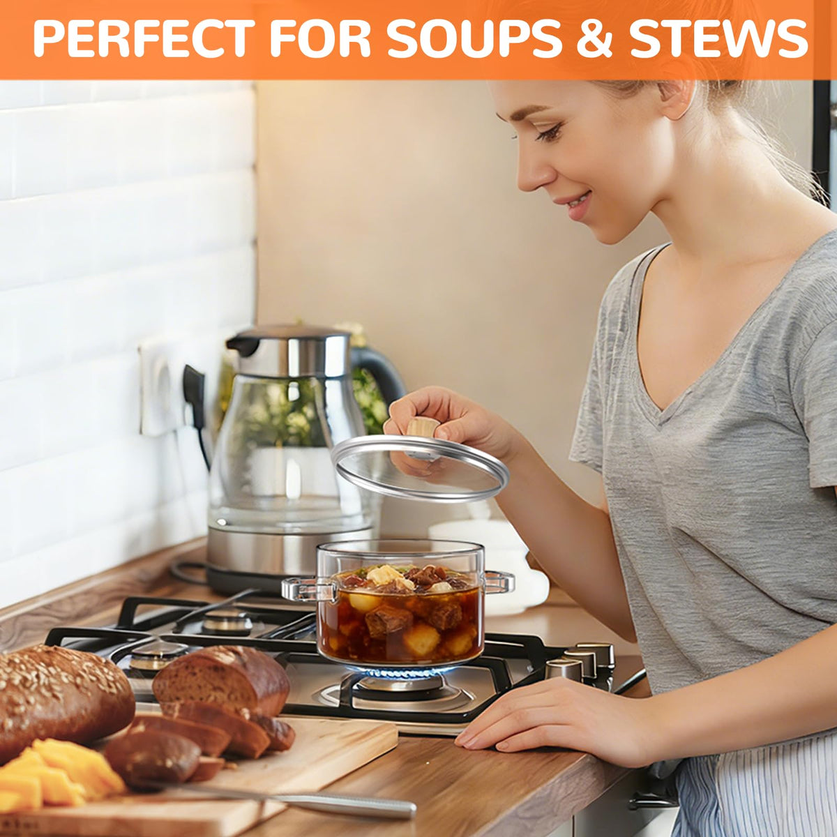 AltarreT anti-scald handle provides a safe grip while stirring sauces on the stove.