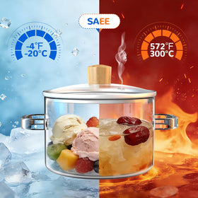 AltarreT oven and microwave safe glass pot supports versatile prep and storage.