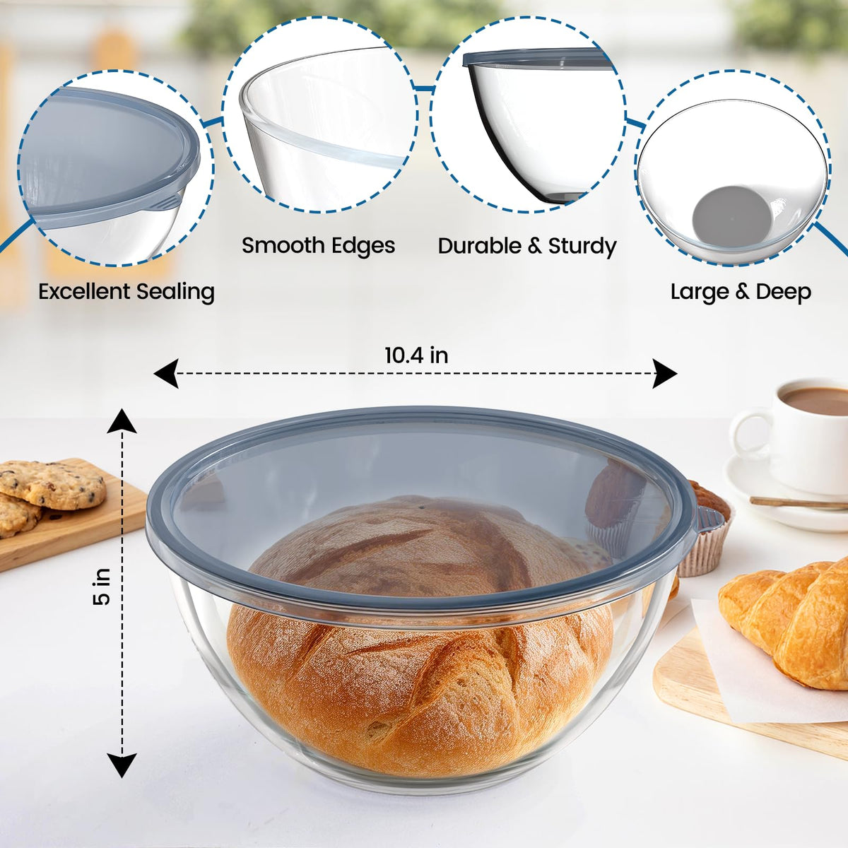 AltarreT transparent bowl lets you monitor fermentation humidity and rise.