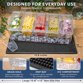 Altibella built-in draining hole prevents soggy ice and water pooling.