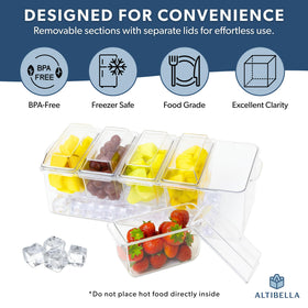 Altibella sleek design enhances presentation at parties and buffets.