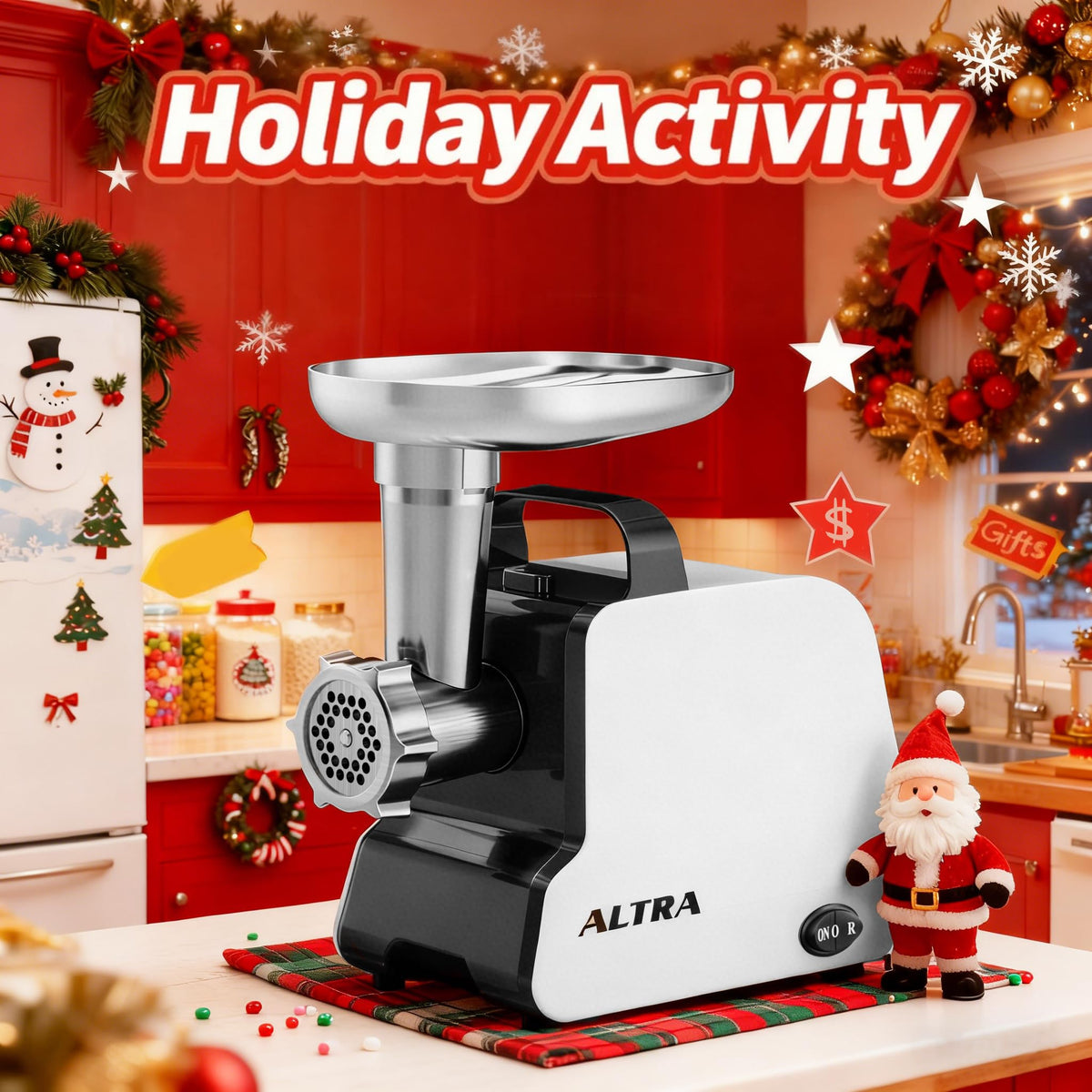 ALTRA LIFE grinder shows three grinding plates for texture control