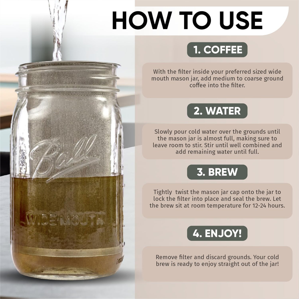 Altura The TUBE stainless system cuts waste with reusable filtration.