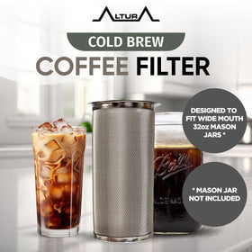 Altura The TUBE attached to a mason jar delivers iced coffee with simple filtration.