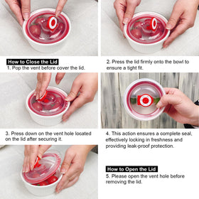 ALWEEHYA mini baking bowls with cover for prep and serving.